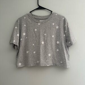 Women’s short sleeve crop top t shirt size large